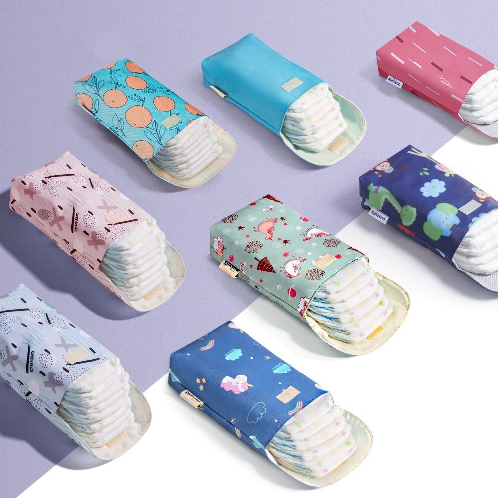 Sunveno Baby Diaper Bag Organizer Reusable Waterproof Wet/Dry Cloth Bag