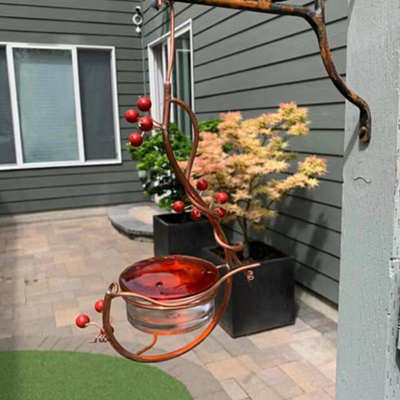 Humming Bird Feeder Red Berries Hummingbird Feeders Outdoor Feeder For Outdoors Hanging Sealed And Leak-Proof Easy To Clean And