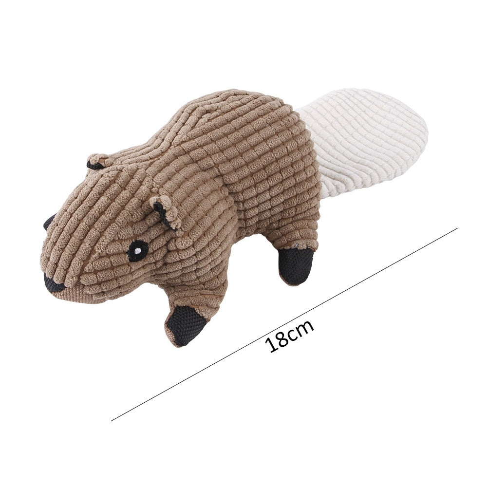 Corduroy Dog Toys for Small - Large Dogs - Pet Squeaker Toy