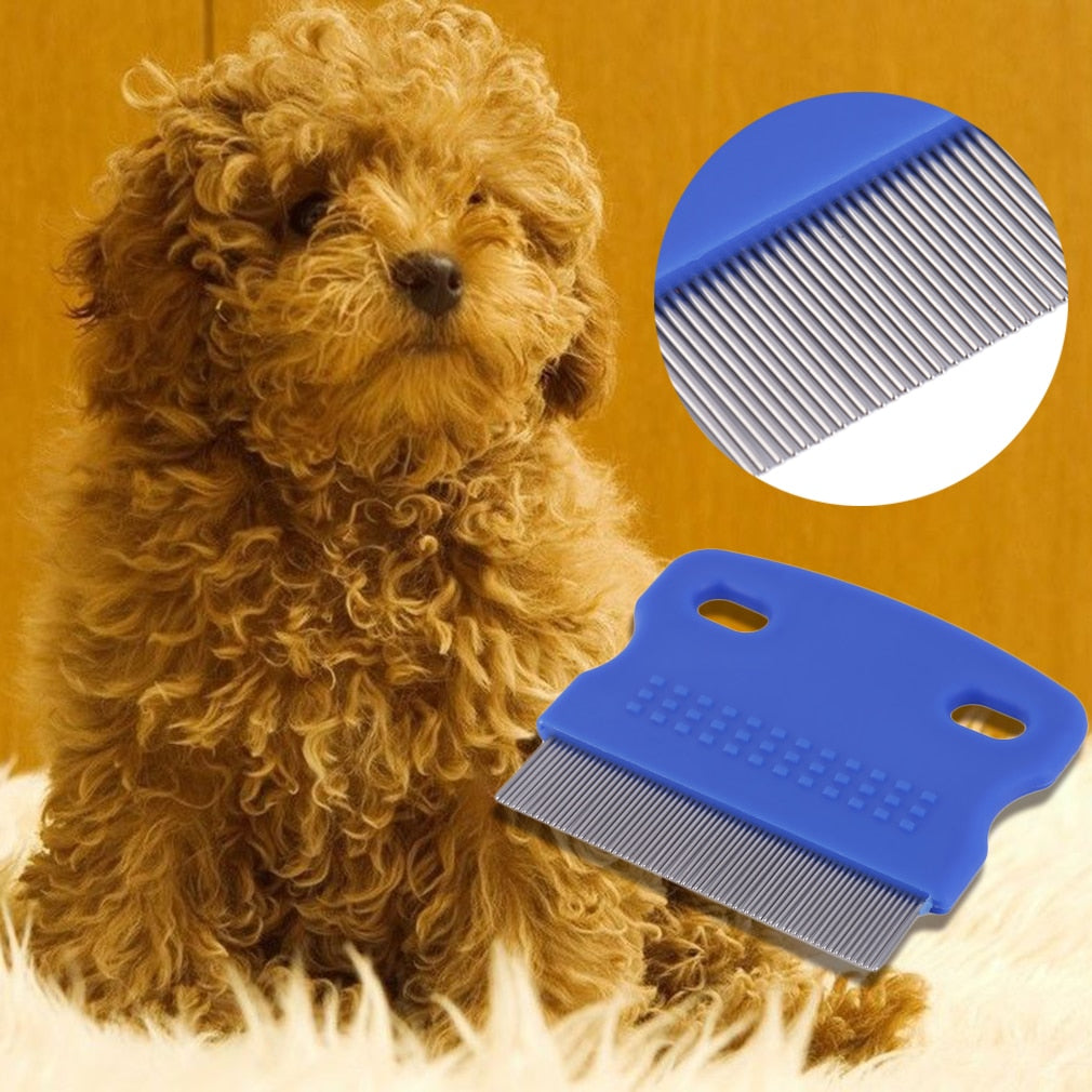 Dog Flea Steel Brush Hair Comb - ABS Stainless Intensive Steel Needle