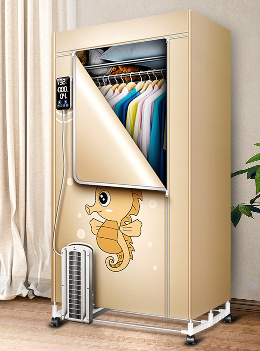 2000W Foldable Clothes Dryer with Digital Display 3 Layers Electric Clothes Drying Rack Machine Clothing Dryer 360mins Timing