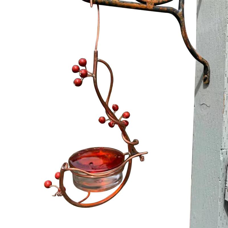 Humming Bird Feeder Red Berries Hummingbird Feeders Outdoor Feeder For Outdoors Hanging Sealed And Leak-Proof Easy To Clean And
