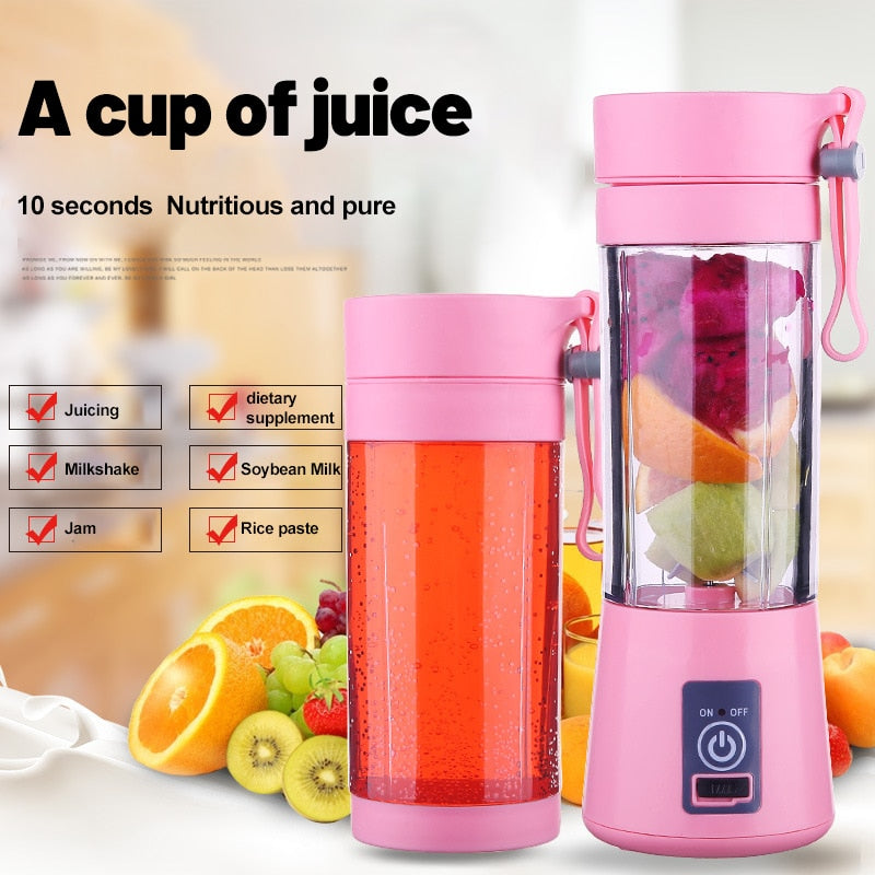 Mini Pink Portable Blender