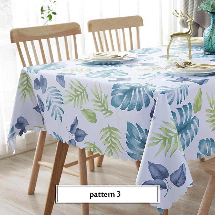 PVC Waterproof Tablecloths Plant Pastoral Table Cloth Background Cloth Plastic Table Cloth Home Decor Manteles Toalha De Mesa