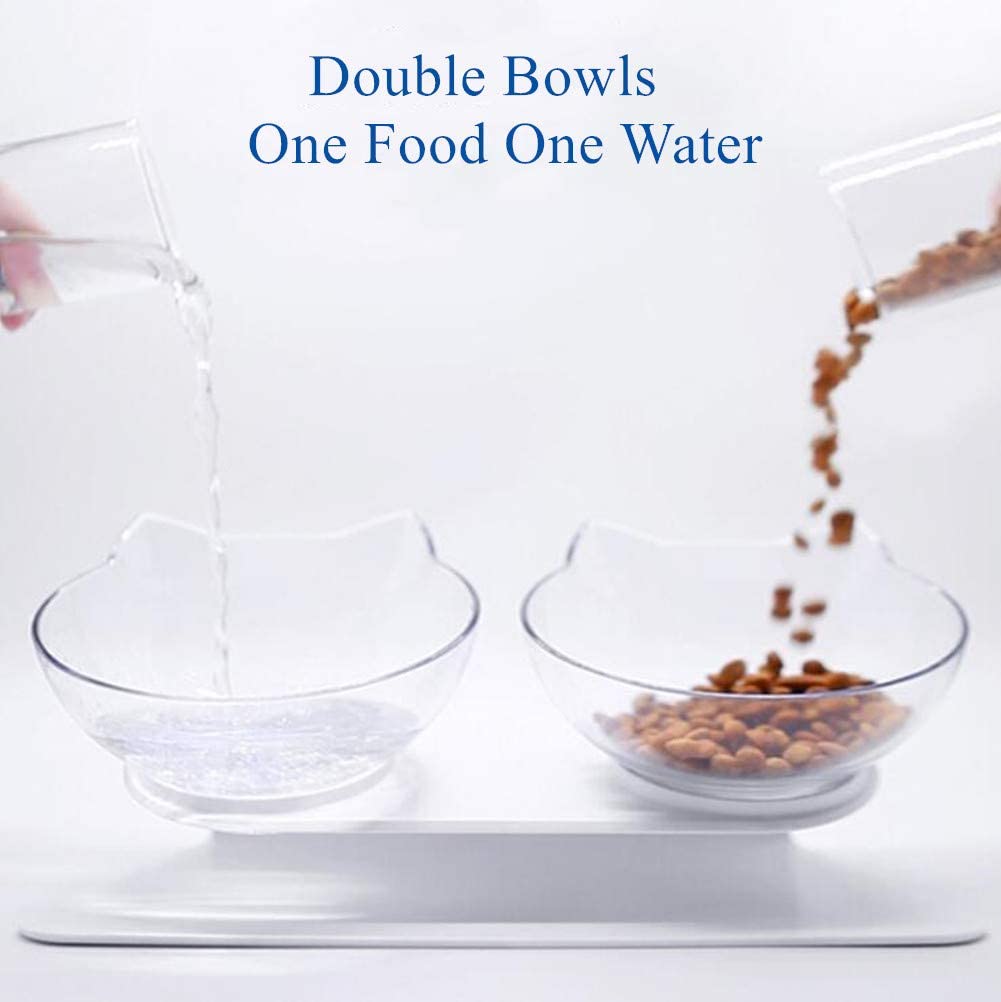 Non-Slip Double Cat Bowl Dog Bowl With Stand Pet Feeding Cat Water Bowl For Cats Pet Food Bowls For Dogs Feeder Product Supplies