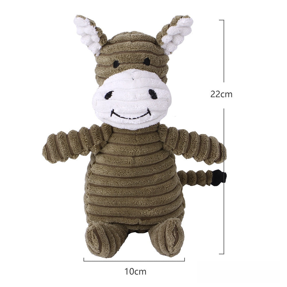 Corduroy Dog Toys for Small - Large Dogs - Pet Squeaker Toy