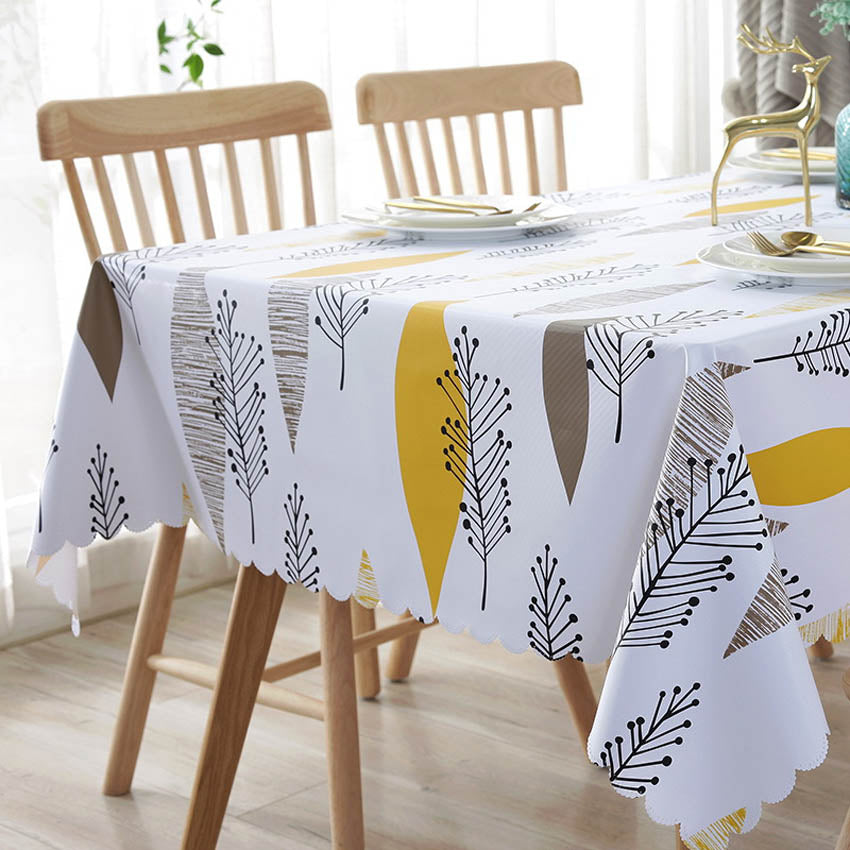 PVC Waterproof Tablecloths Plant Pastoral Table Cloth Background Cloth Plastic Table Cloth Home Decor Manteles Toalha De Mesa