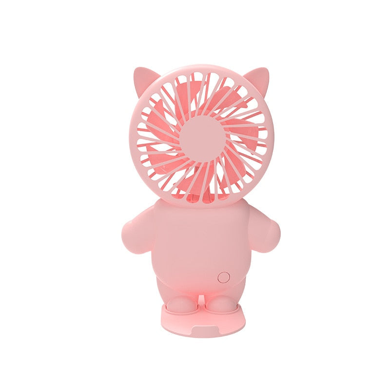 Portable Hand Fan Rechargeable Cooling Mini Usb Fan Hany Lady Children Pocket Fans Mini Ventilator With Phone Holder