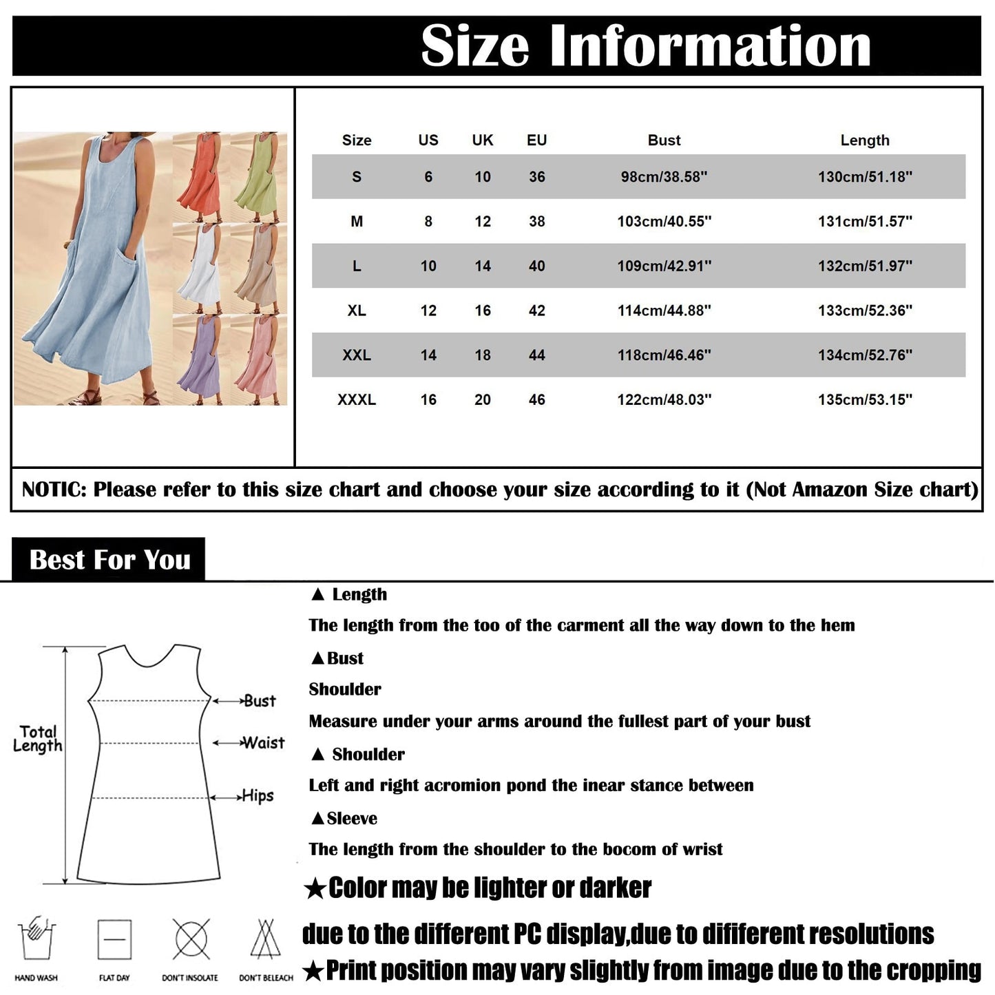 2022 New Summer Dress Ladies Dress S- 3xl Cotton Linen Women Tank - Great for the hot summer days of gardening in your back yard with Pockets!