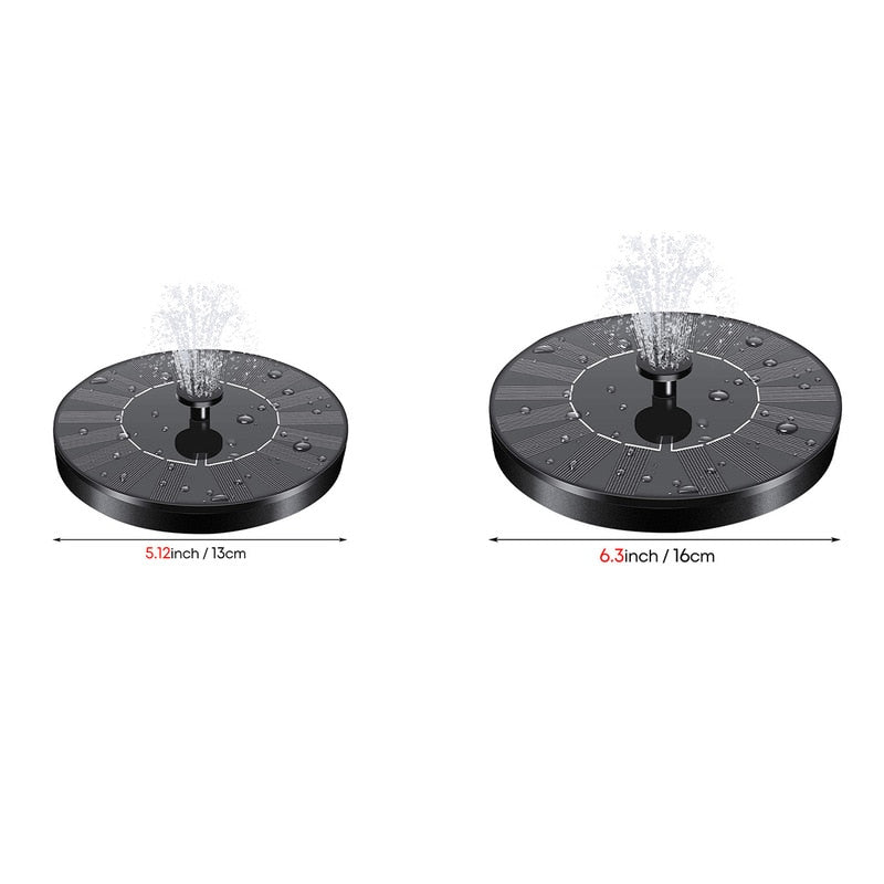 Outdoor Mini Solar Water Fountain Pool Pond Waterfall Fountain Bird Bath Solar Powered Fountain Floating Water Garden Decoration