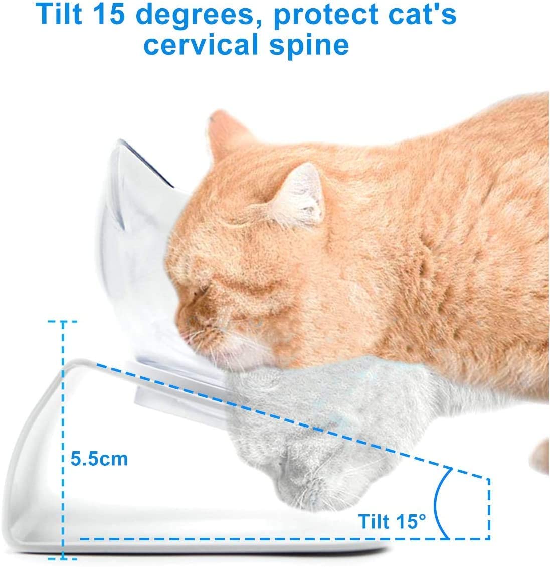 Non-Slip Double Cat Bowl Dog Bowl With Stand Pet Feeding Cat Water Bowl For Cats Pet Food Bowls For Dogs Feeder Product Supplies