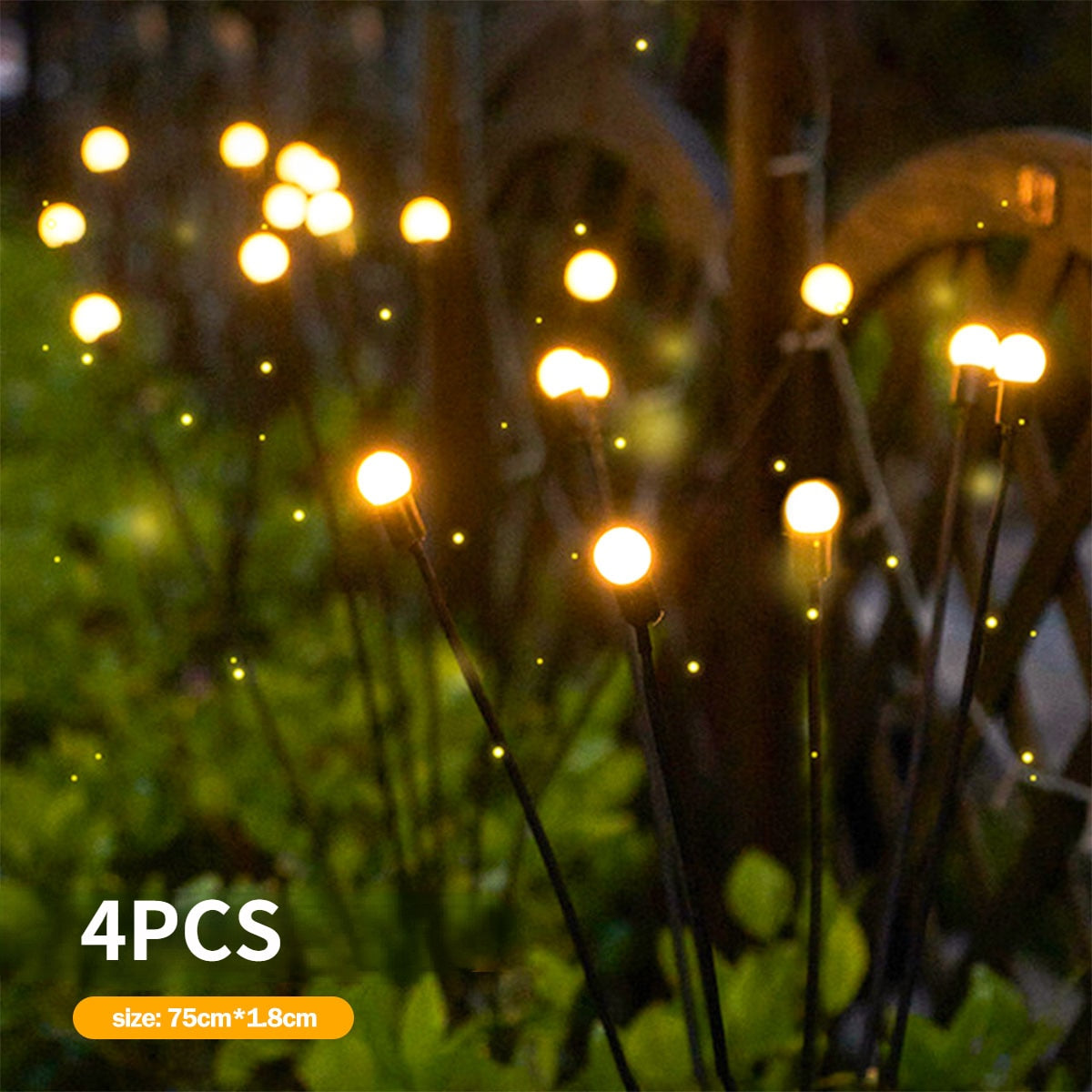 4PCS Solar LED Light Garden Decor -Firework Light - Solar Firefly Garden Lights