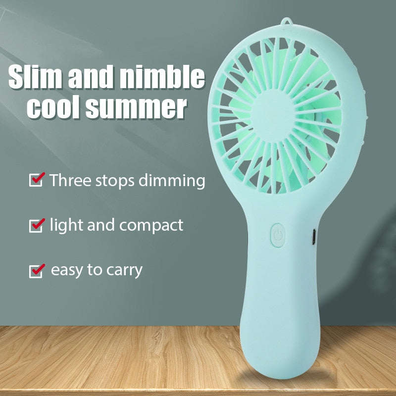 Portable Hand Fan Rechargeable Cooling Mini Usb Fan Hany Lady Children Pocket Fans Mini Ventilator With Phone Holder