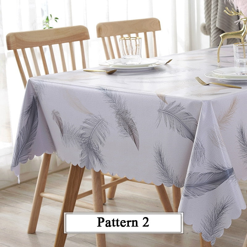 PVC Waterproof Tablecloths Plant Pastoral Table Cloth Background Cloth Plastic Table Cloth Home Decor Manteles Toalha De Mesa