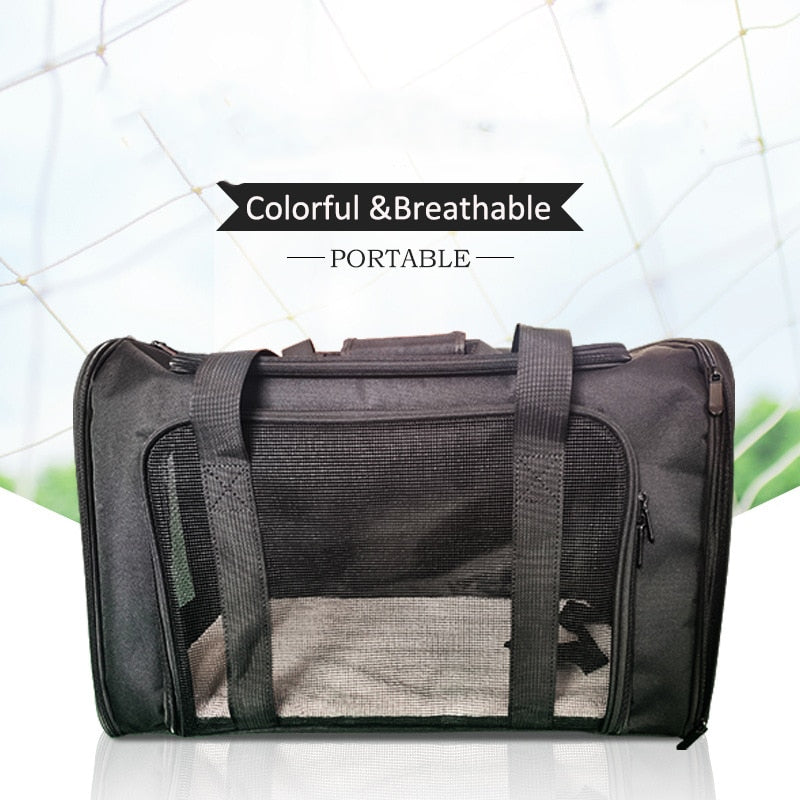 Dog Carrier Bag Soft Side Backpack Cat Pet Carriers Dog Travel Bags Airline Approved Transport For Small Dogs Cats Outgoing