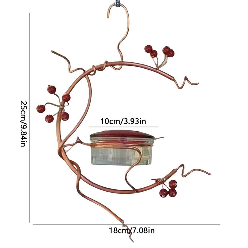 Humming Bird Feeder Red Berries Hummingbird Feeders Outdoor Feeder For Outdoors Hanging Sealed And Leak-Proof Easy To Clean And