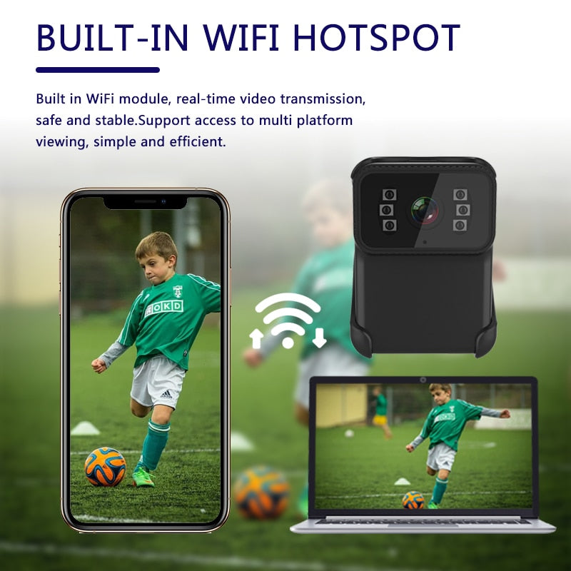 CS02 1080P HD Portable body Action Camera WiFi DV Camcorder Loop Recording Support TF Card Night Vision Cam MP4 Video