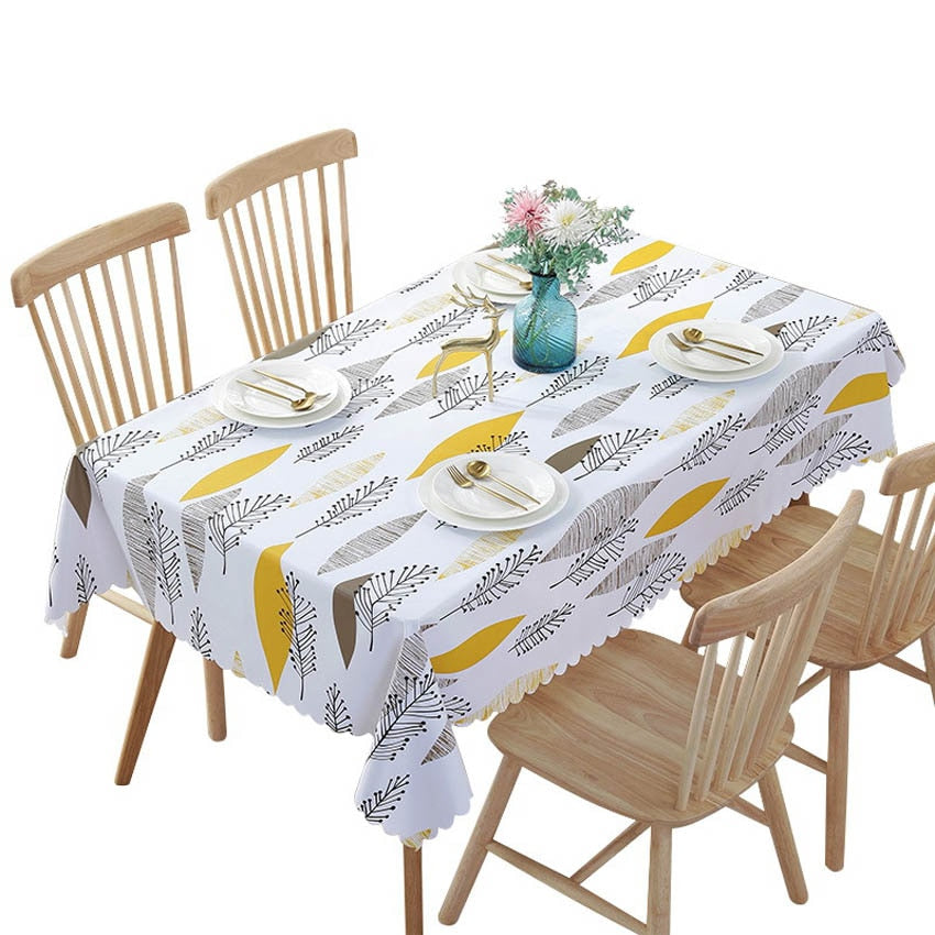 PVC Waterproof Tablecloths Plant Pastoral Table Cloth Background Cloth Plastic Table Cloth Home Decor Manteles Toalha De Mesa
