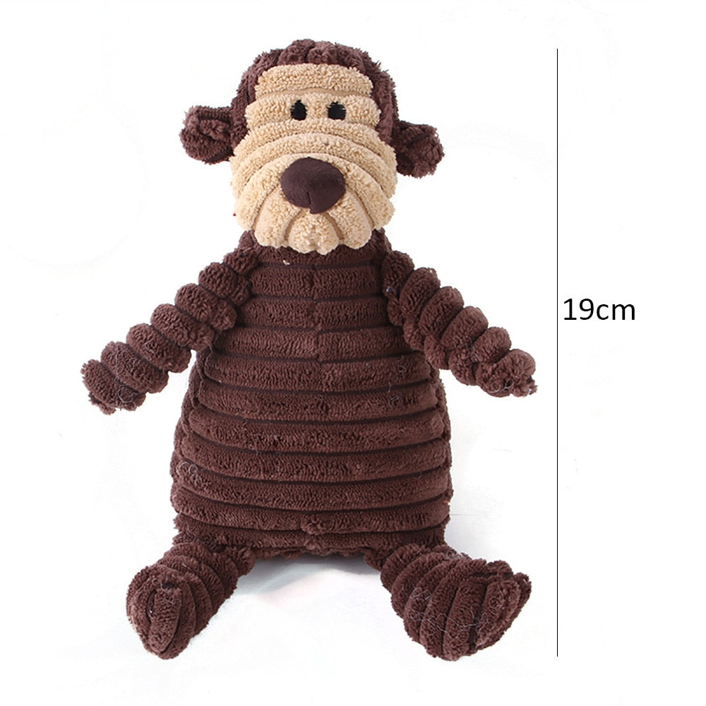 Corduroy Dog Toys for Small - Large Dogs - Pet Squeaker Toy