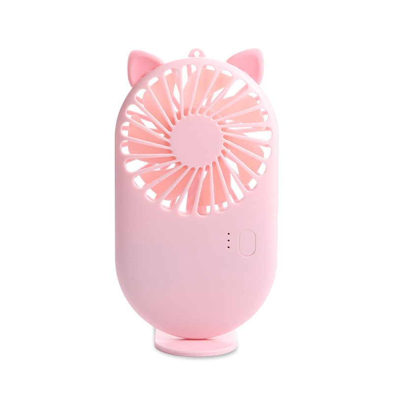 Portable Hand Fan Rechargeable Cooling Mini Usb Fan Hany Lady Children Pocket Fans Mini Ventilator With Phone Holder
