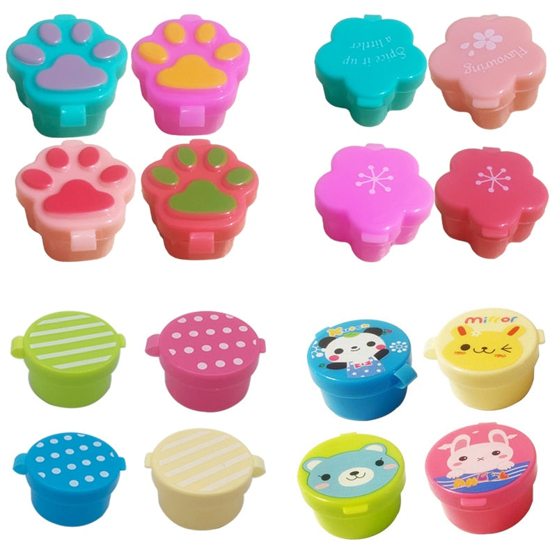 Cartoon Sauce Bottle Mini Bento Box Animal Friend Soy Sauce Box Tomato Sauce Honey Salad Sauce Container Bento Box Accessories