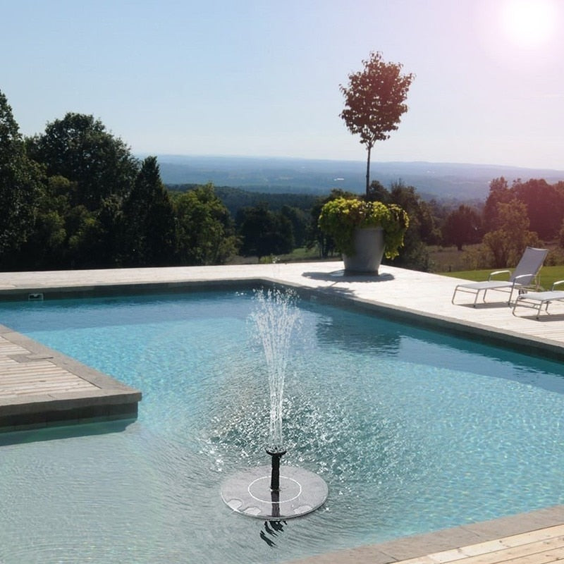 Outdoor Mini Solar Water Fountain Pool Pond Waterfall Fountain Bird Bath Solar Powered Fountain Floating Water Garden Decoration