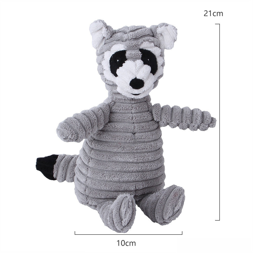 Corduroy Dog Toys for Small - Large Dogs - Pet Squeaker Toy