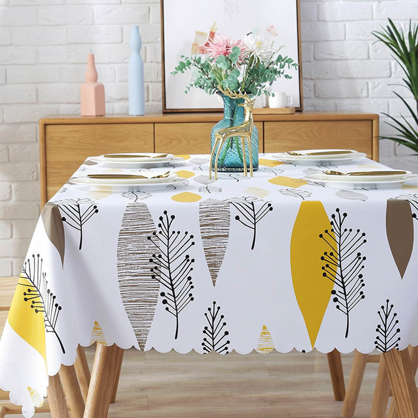 PVC Waterproof Tablecloths Plant Pastoral Table Cloth Background Cloth Plastic Table Cloth Home Decor Manteles Toalha De Mesa
