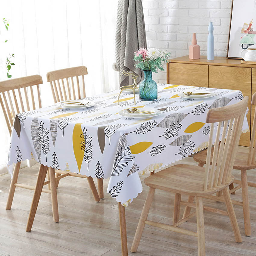 PVC Waterproof Tablecloths Plant Pastoral Table Cloth Background Cloth Plastic Table Cloth Home Decor Manteles Toalha De Mesa