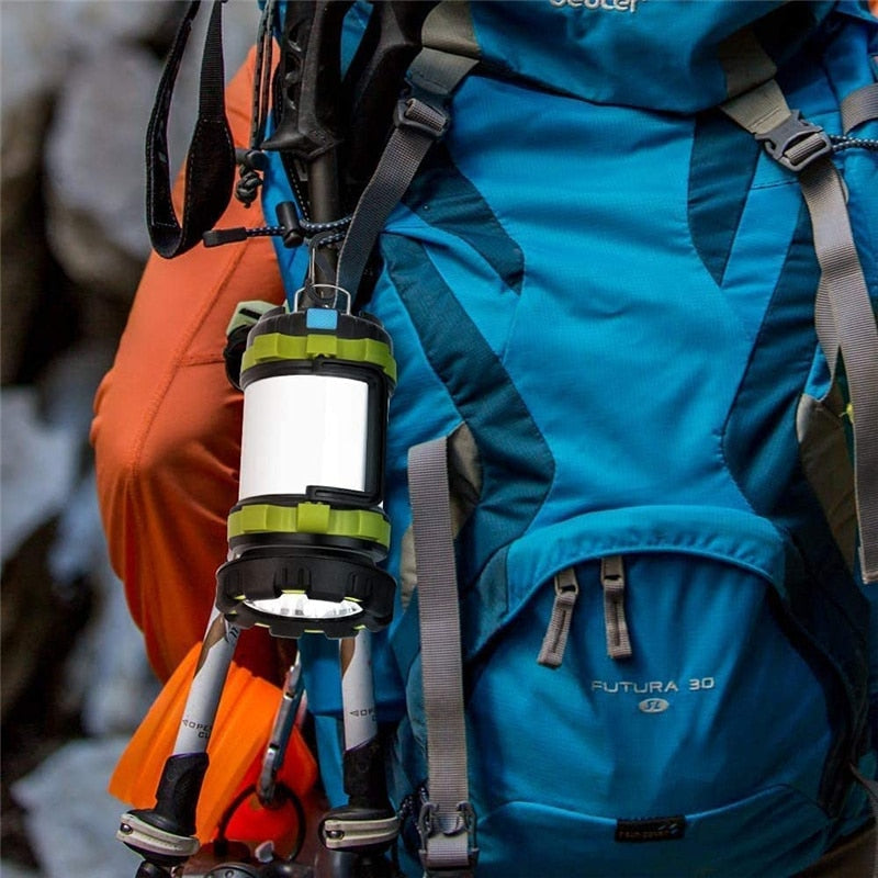 Camping Lantern Rechargeable 3000 Capacity Power Bank Camping Flashlight Waterproof Led Portable Camping Lamp Torch Flash Light