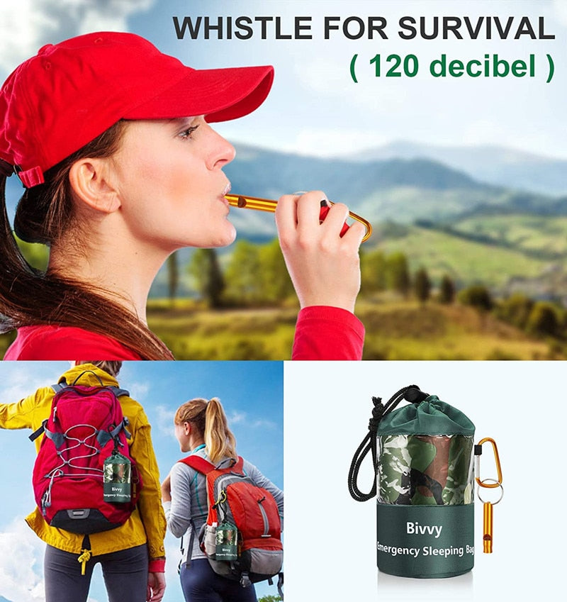 Emergency Sleeping Bags Thermal Emergency Blankets Ultralight Survival Waterproof Bivy Sack Multi Survival Gear Hiking,Camping