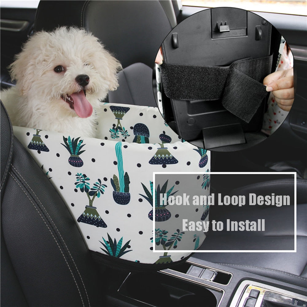 Puppy Cat Bed for Car Portable Dog Bed Travel Dog Carrier Protector for Samll Dogs Safety Car Central Control Pet Seat Chihuahua