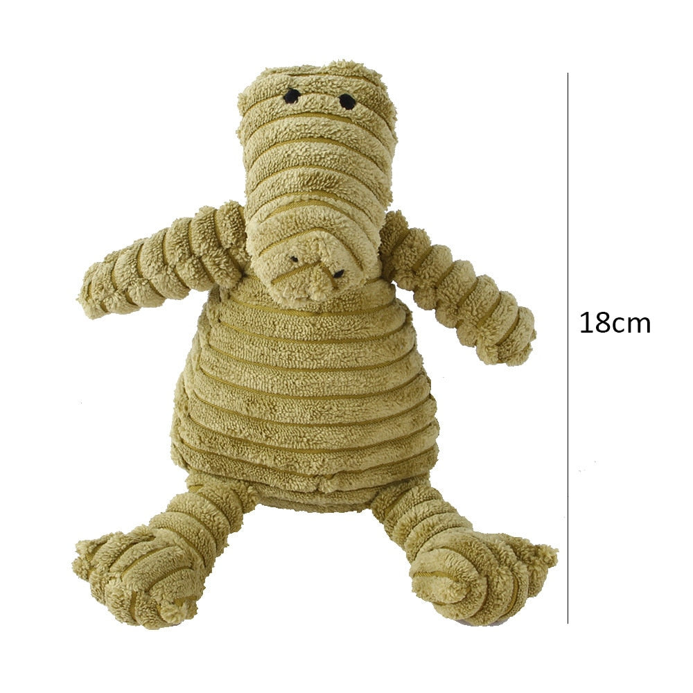 Corduroy Dog Toys for Small - Large Dogs - Pet Squeaker Toy
