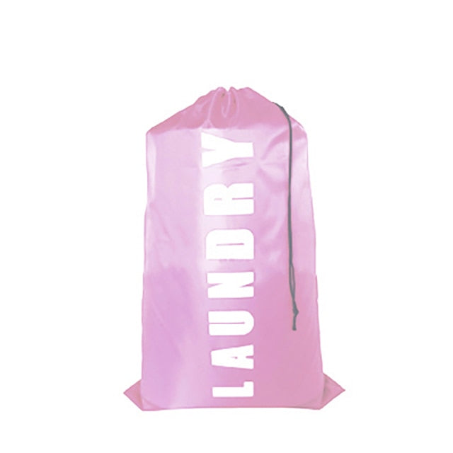 Nylon Laundry Bag Travel Bags Storage Organizer Pouch Hamper Wash Machine Washable Dirty Clothes Drawstring Bag Large Capacity