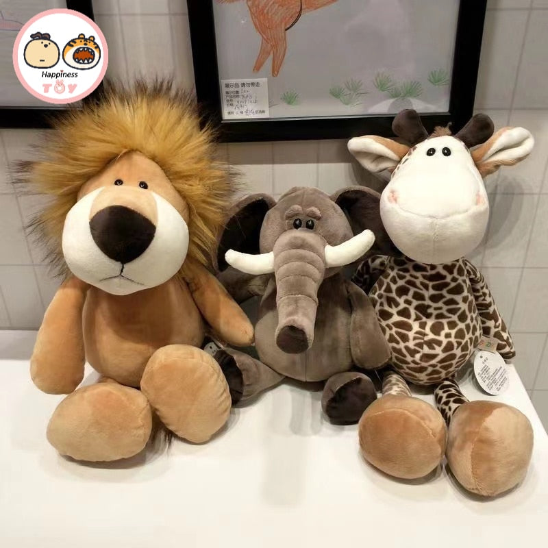 Forest Brothers Doll Lion Tiger Elephant Giraffe Dog Plush Stuffed Toy