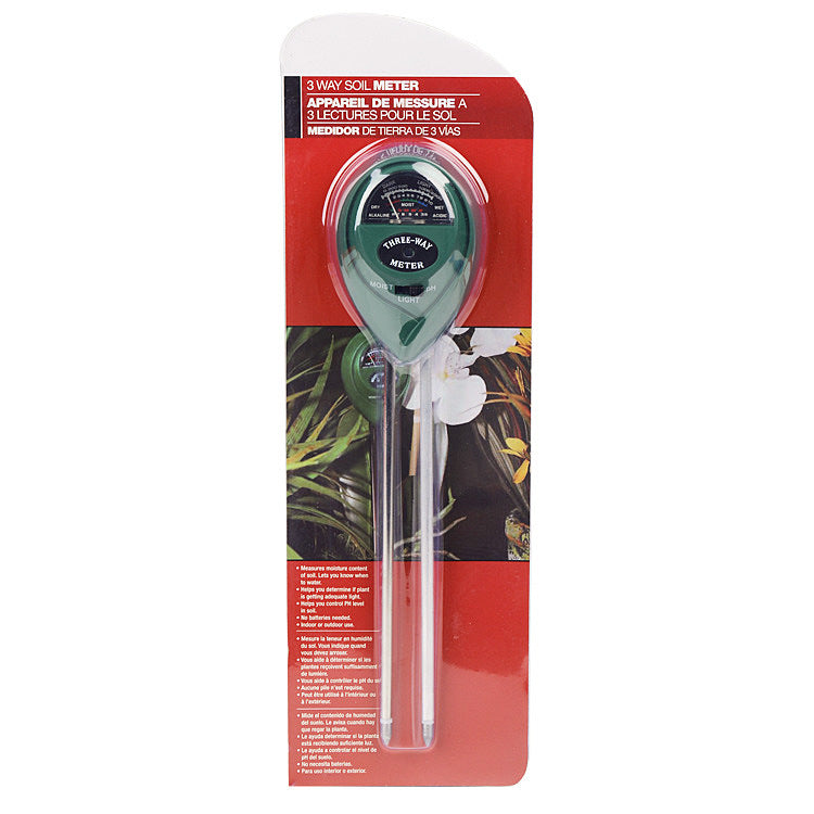 3 in 1 Soil Water Moisture PH Meter Acidity Humidity Sunlight Light PH Test Garden Plants Flowers Moist Tester