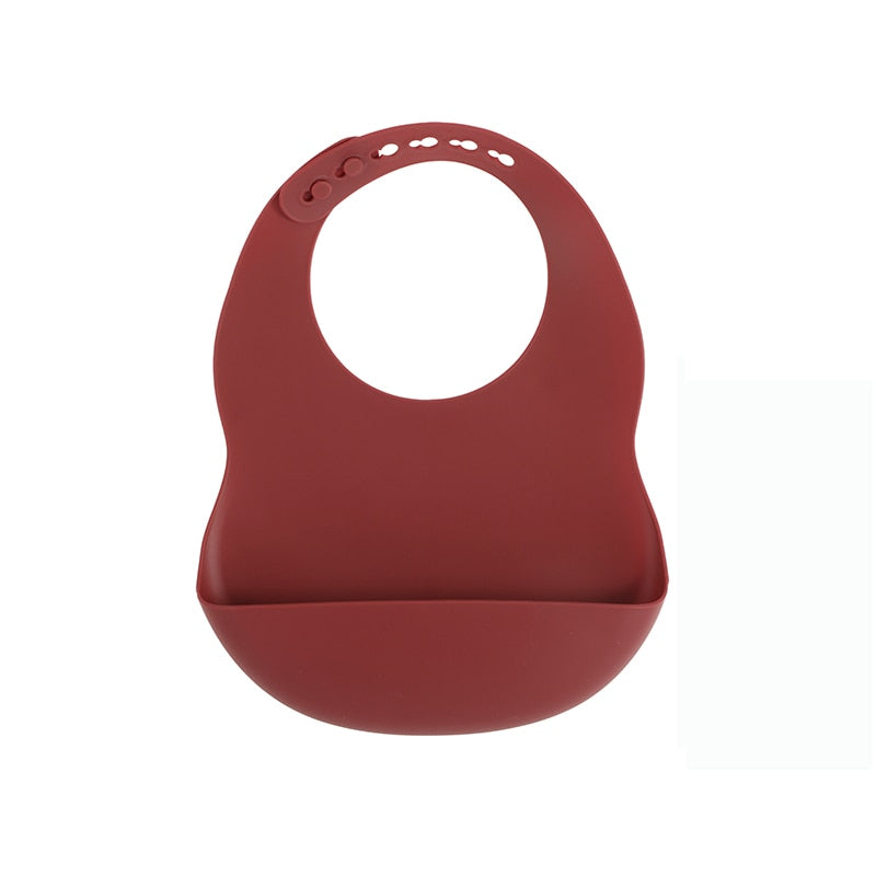 BPA Free Baby Bibs Food Grade Silicone - Adjustable Burp Bib