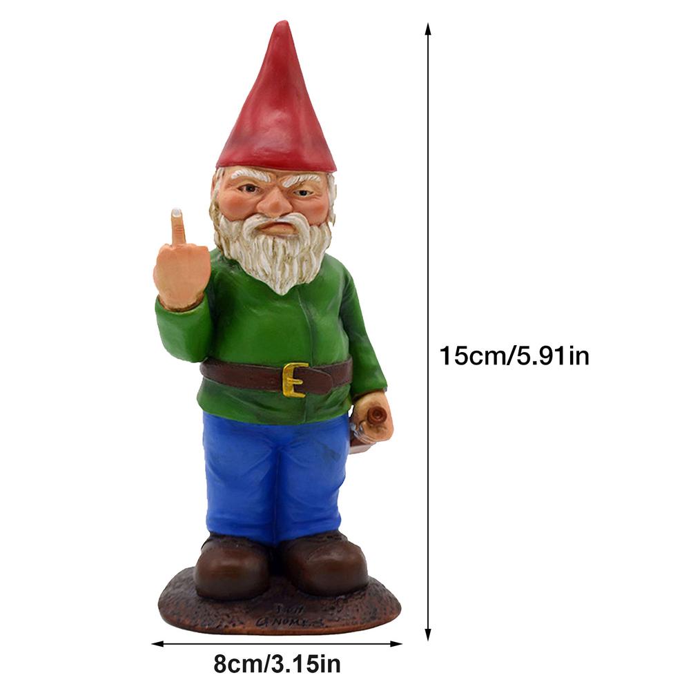 Funny Resin Garden Gnome Statue Hand-painted Naughty Dwarfs Figurines Home Lovely Crafts Garden Decoration For Birthday Gifts