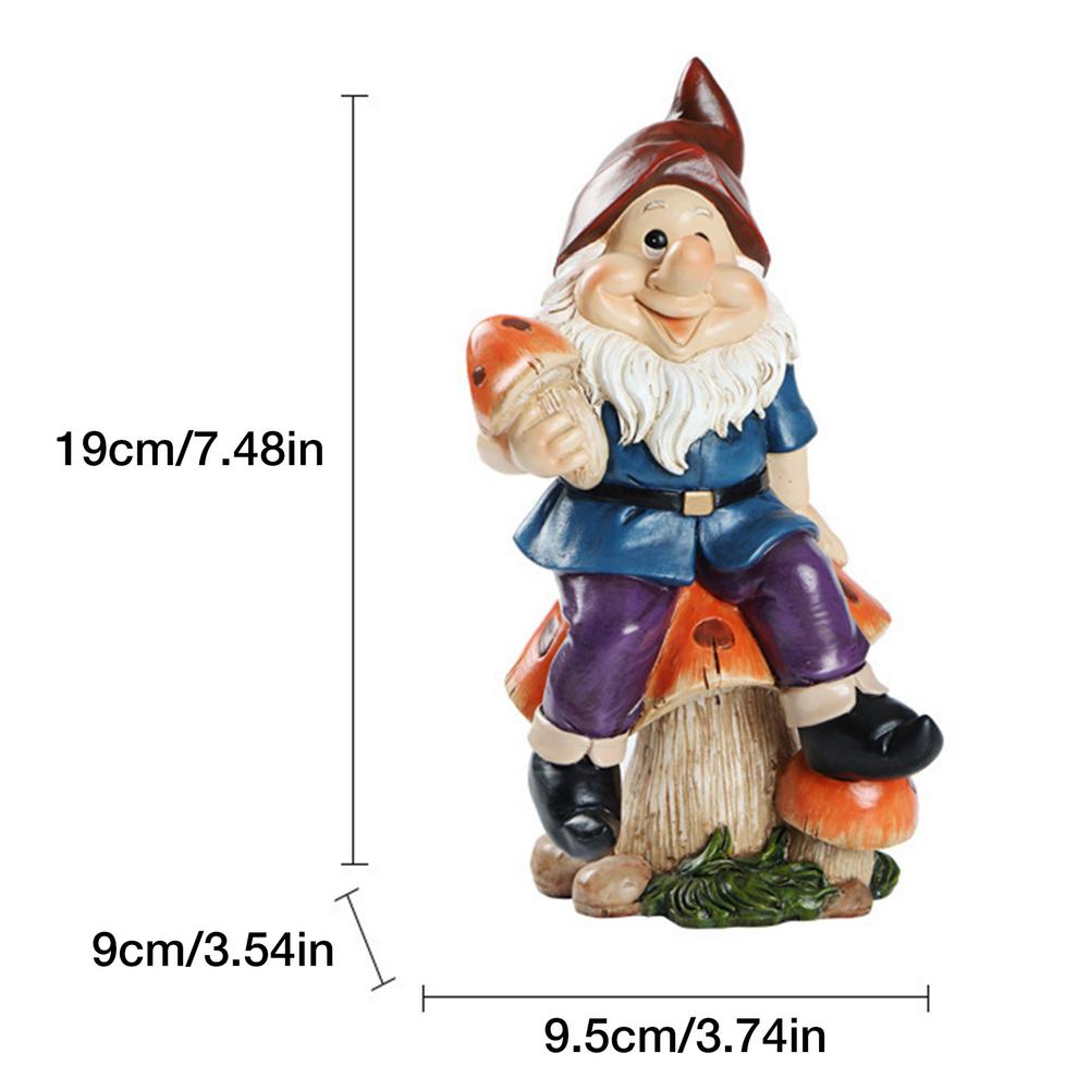 Funny Resin Garden Gnome Statue Hand-painted Naughty Dwarfs Figurines Home Lovely Crafts Garden Decoration For Birthday Gifts