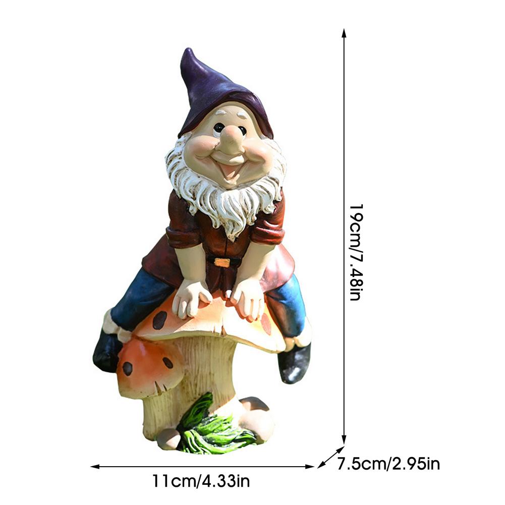 Funny Resin Garden Gnome Statue Hand-painted Naughty Dwarfs Figurines Home Lovely Crafts Garden Decoration For Birthday Gifts