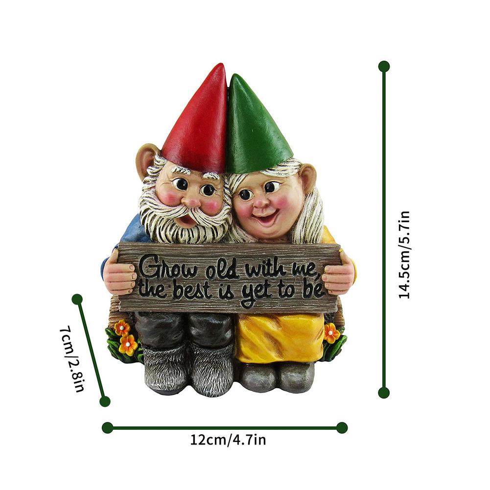 Funny Resin Garden Gnome Statue Hand-painted Naughty Dwarfs Figurines Home Lovely Crafts Garden Decoration For Birthday Gifts