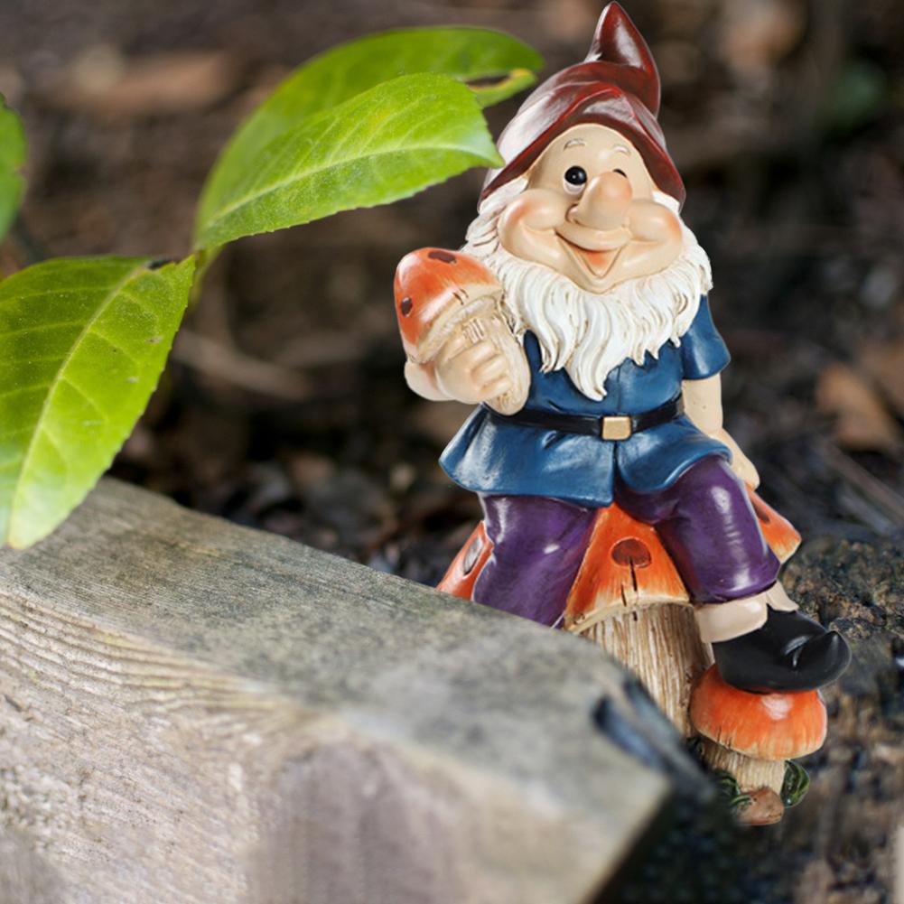 Funny Resin Garden Gnome Statue Hand-painted Naughty Dwarfs Figurines Home Lovely Crafts Garden Decoration For Birthday Gifts