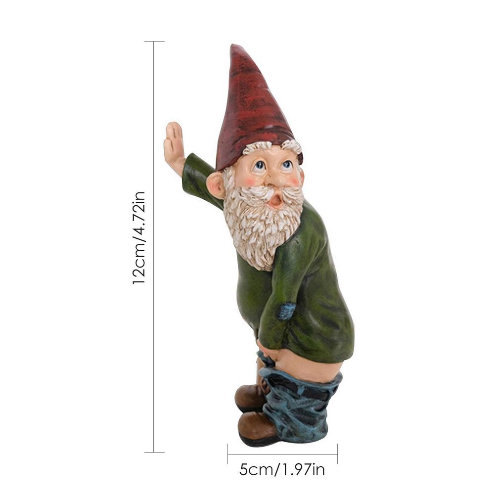 Funny Resin Garden Gnome Statue Hand-painted Naughty Dwarfs Figurines Home Lovely Crafts Garden Decoration For Birthday Gifts