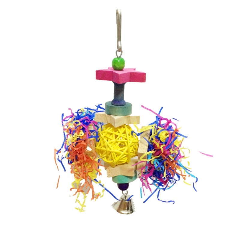 Parrots Bird Toys And Bird Accessories For Pet Toy Swing Stand Budgie Parakeet Cage Colorful Beads Bells Chew Swing Toys