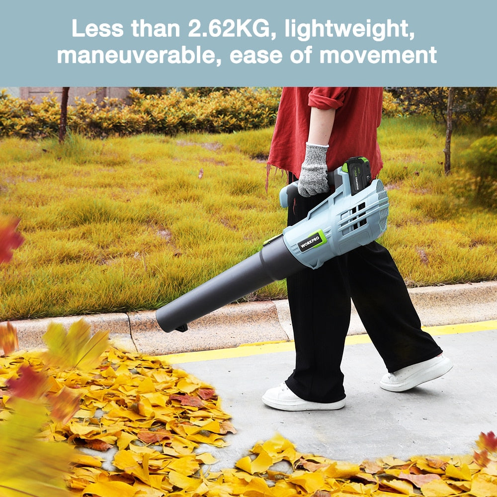 WORKPRO 20V Cordless Leaf Blower Cordless Variable Speed Air Blower For Leaves,Dust,Snow Blowing