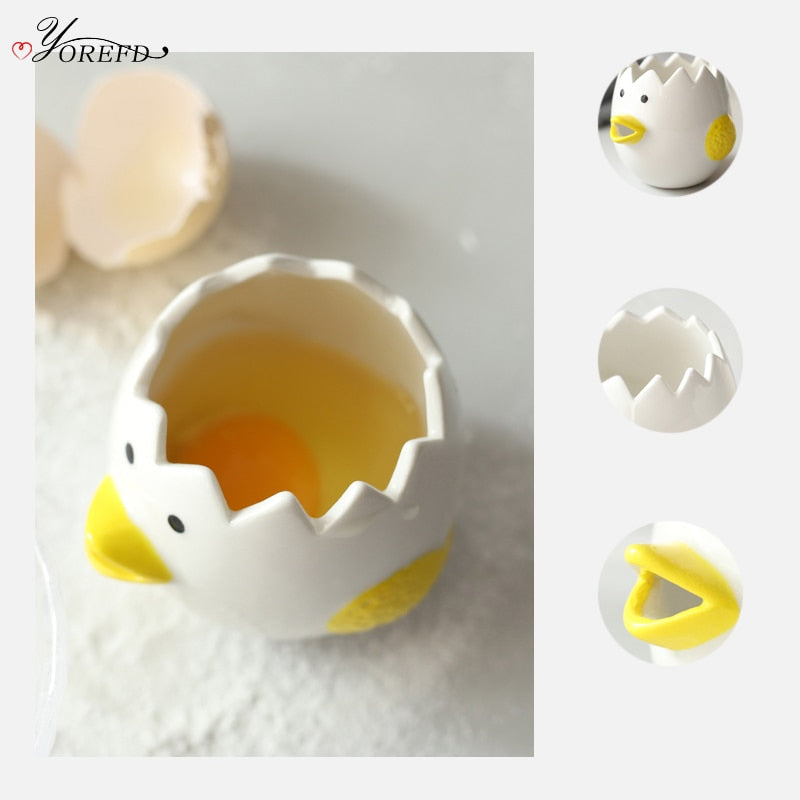 Cute Kitchen Ceramic Egg Separator