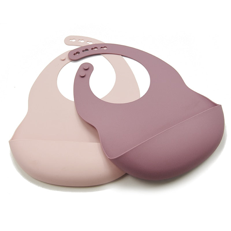 BPA Free Baby Bibs Food Grade Silicone - Adjustable Burp Bib