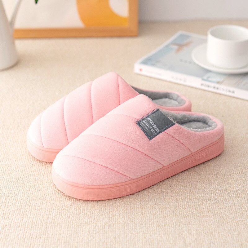 Lovers Indoor Slippers Warm Plush Soft Bottom Women & Men