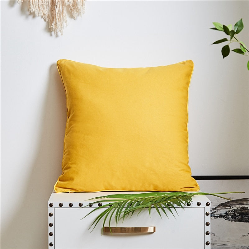 Navy Blue Cushion Cover 45x45cm Sea Starfish Coastal Decoration Pillow Cover Yellow for Living Room Bed Room Hello Sunshine