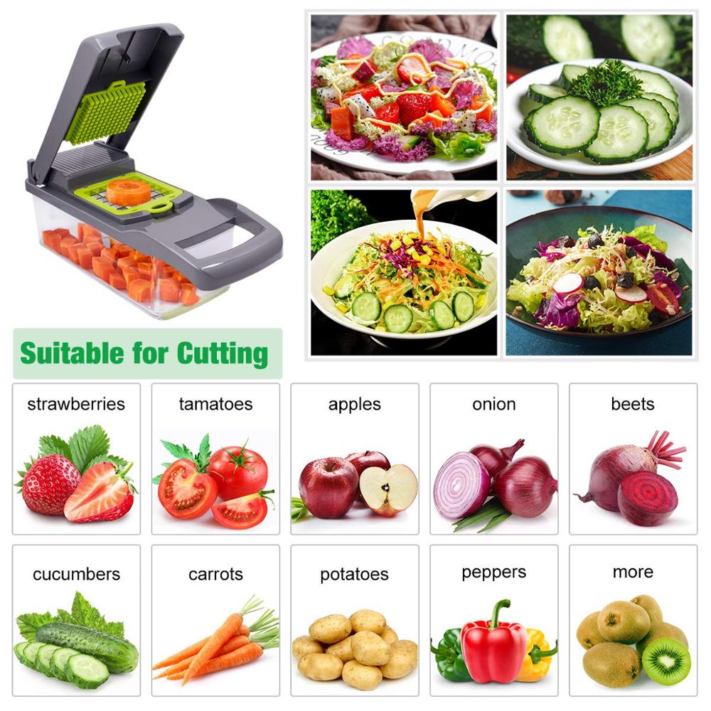 Vegetable Cutter Vegetable Slicer Multifunctional Kitchen Accessories Basket Fruit  Potato Peeler Carrot Grater Vegetable Slicer